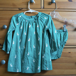 Baby Gap Toddler Green Bunny Rabbit Dress 18M-24M